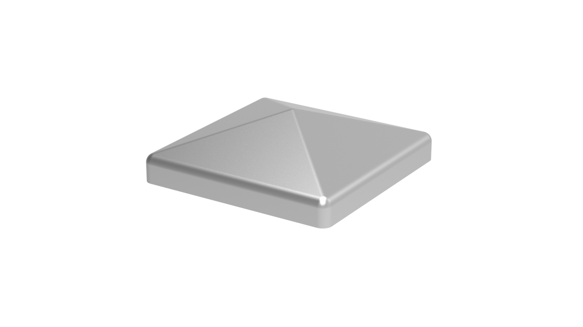 Aluminum canopy post 100x100 pyramid - natural