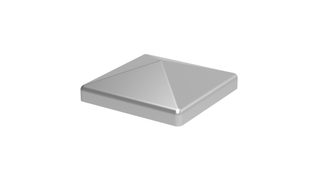 Aluminum canopy post 100x100 pyramid - natural