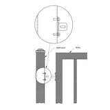 Support de panneau de clôture vertical, acier inoxydable