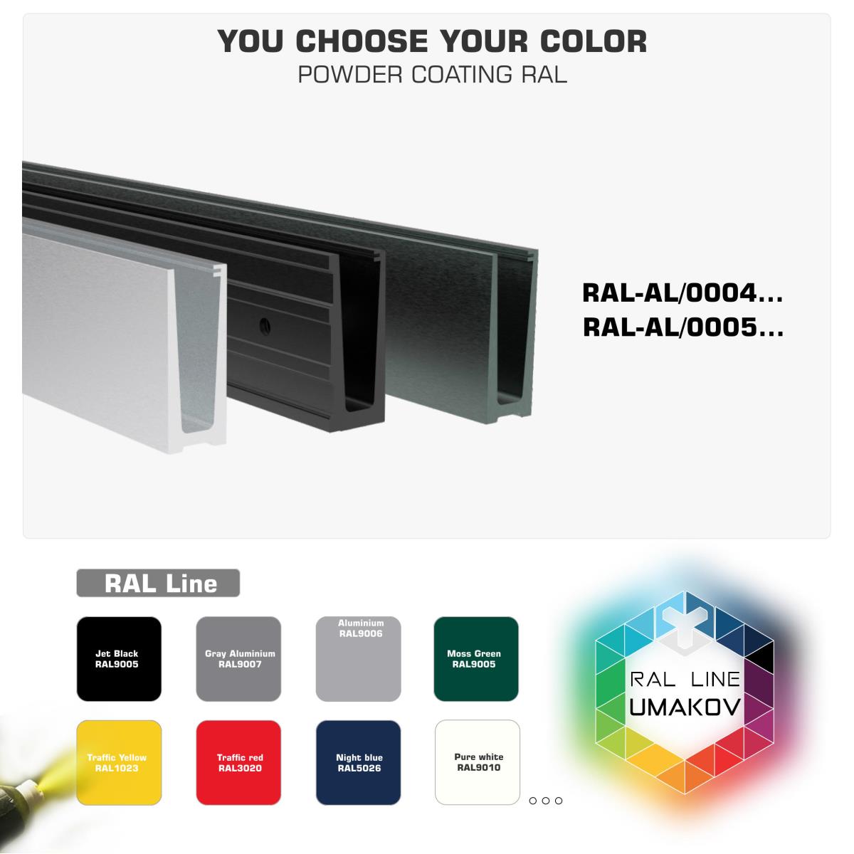 Surface treatment with powder coating.