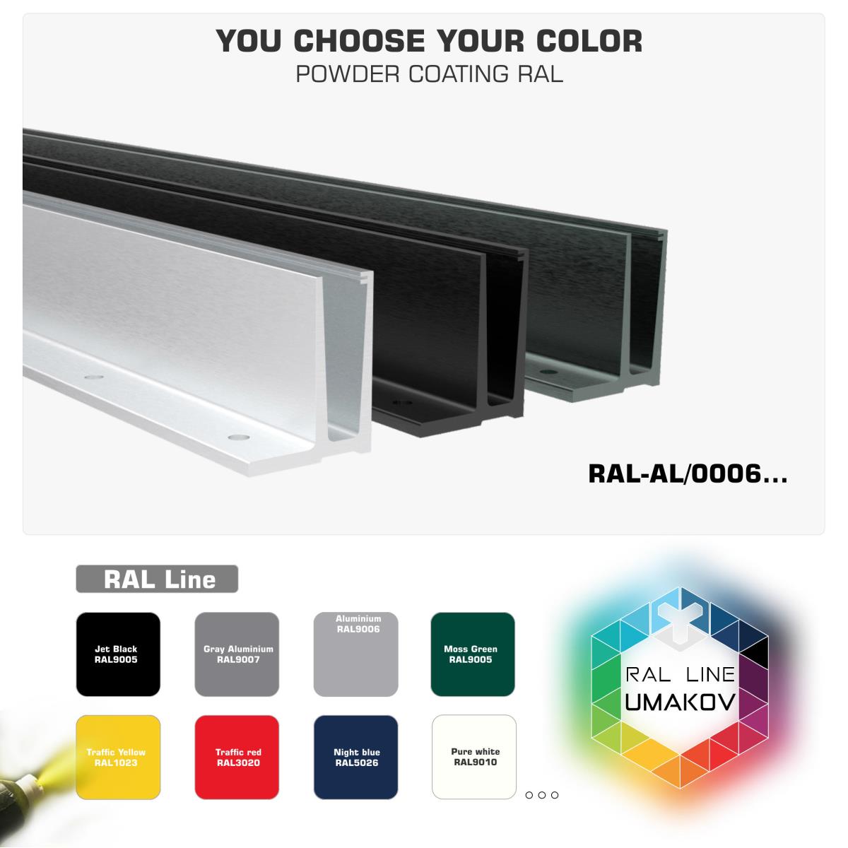 Surface treatment with powder coating.