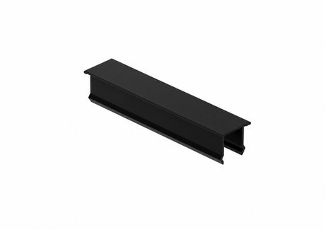 Capuchon en aluminium pour panneau de clôture vertical, 20x100 – Noir RAL 9005