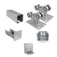 INOX set for cantilever gate up to 5,5m 58x58mm