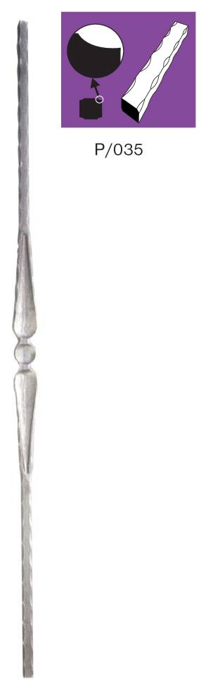 Decorated rod P/035A-12, 30x900mm