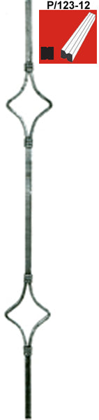 Decorated rod h900, b95mm, P/123-12x12