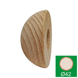 Oak half-ball end cap DUB (OAK)