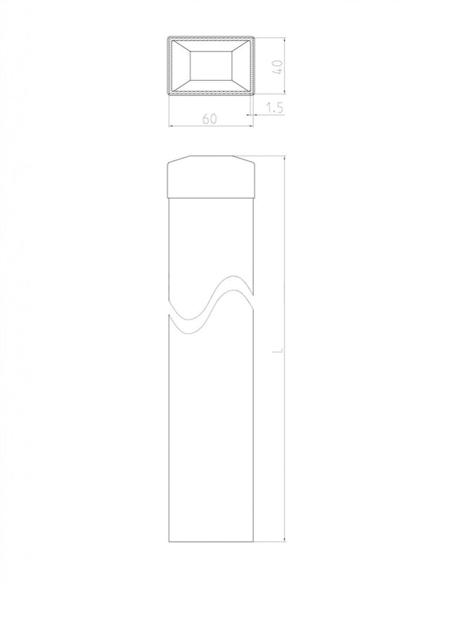 Jokel column ZnPVC RAL 6005 40x60x1600mm