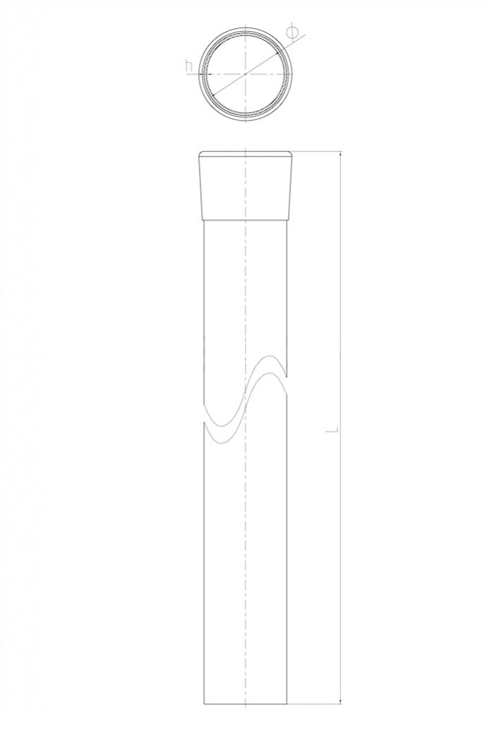 Verzinkter Pfosten D38mm mit PVC-Kappe, 1500mm - Grün RAL 6005