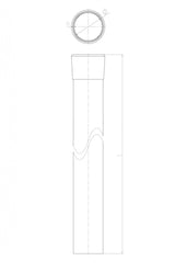 Verzinkter Pfosten D38mm mit PVC-Kappe, 1500mm - Grün RAL 6005
