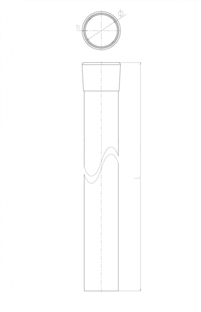Pfosten ZnPVC RAL 7016 D48mm, 2200x1,5mm