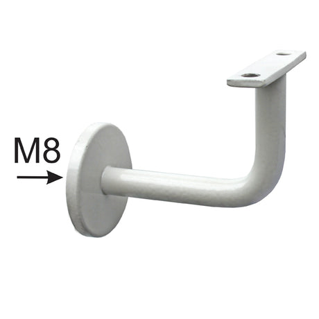 Handrail console 90x60mm, M8, D50mm, white